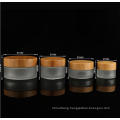 Hot selling bamboo small cosmetics jar, plastic acrylic cream jar 15ml 30ml 50ml 100ml